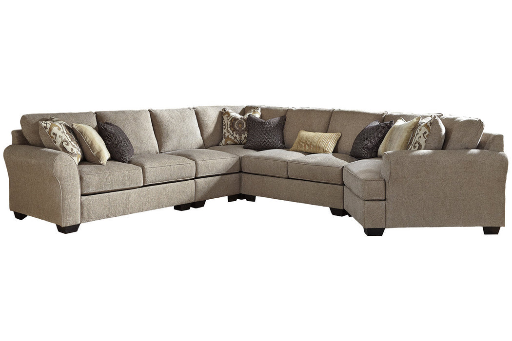 Pantomine Driftwood 5-Piece RAF Cuddler Sectional