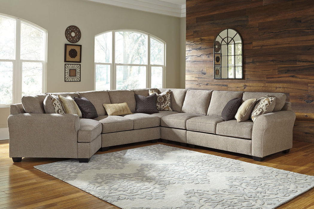 Pantomine Driftwood 5-Piece LAF Cuddler Sectional