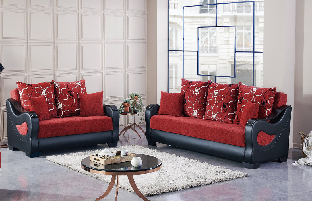 Pittsburgh Red Sleeper Living Room Set