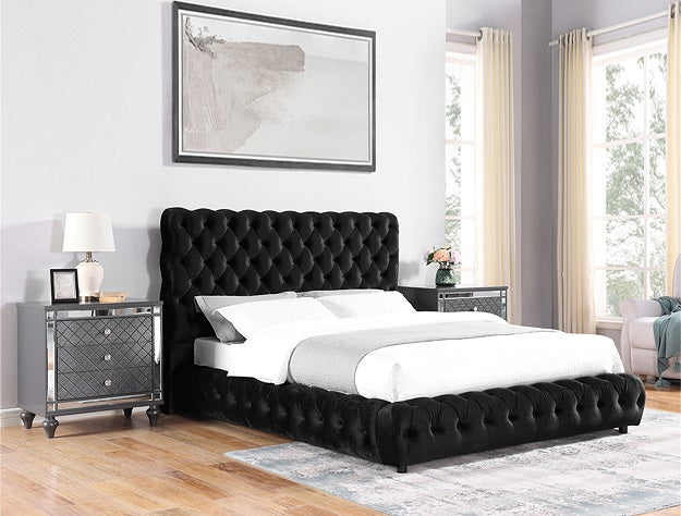 Flory K. Headboard/Footboard -Black