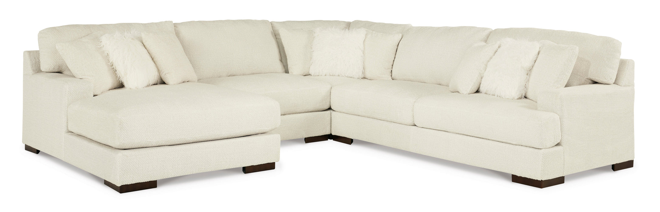 Zada Ivory 4-Piece LAF Sectional