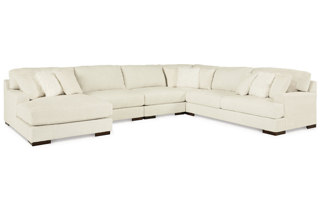 Zada Ivory 5-Piece LAF Sectional