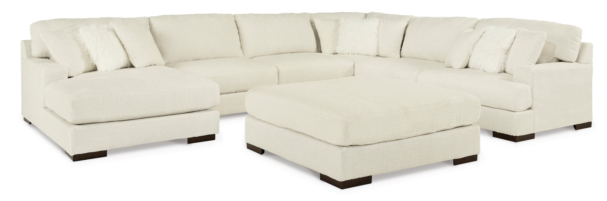 Zada Ivory 5-Piece LAF Sectional