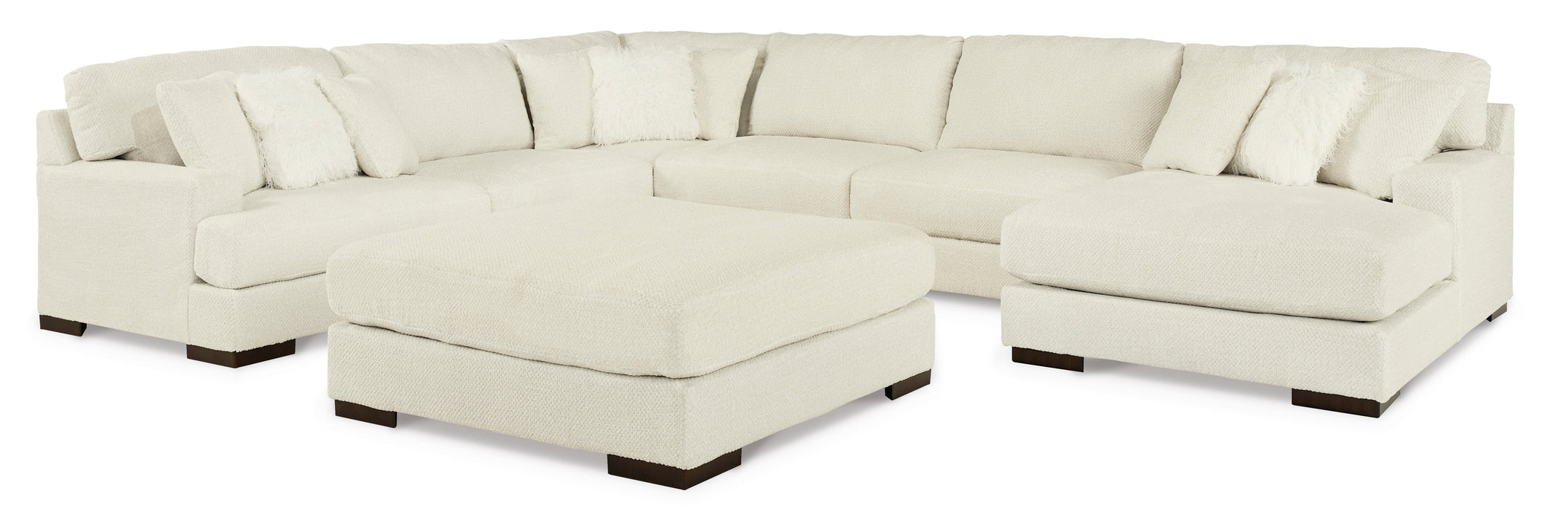 Zada Ivory 5-Piece RAF Sectional