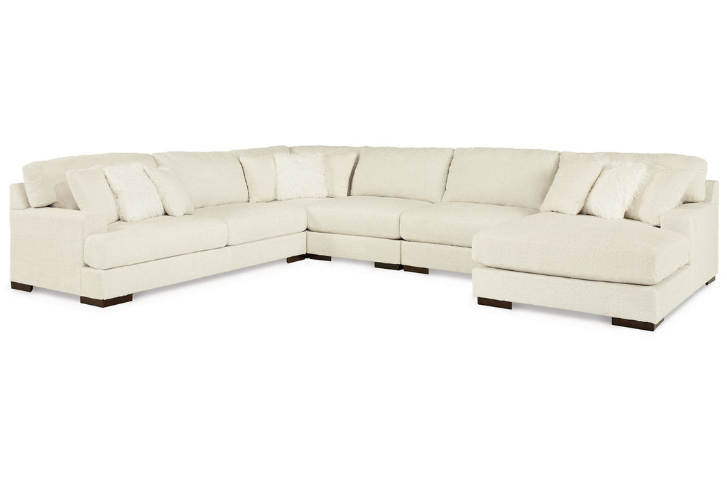 Zada Ivory 5-Piece RAF Sectional