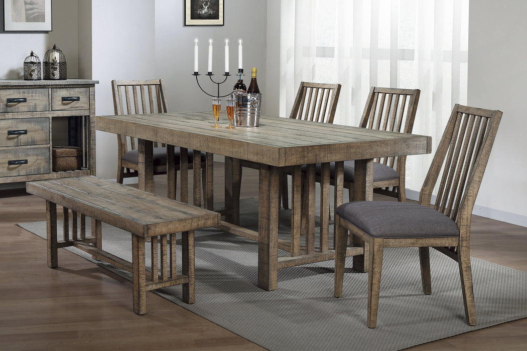 Codie Weathered Brown Dining Set
