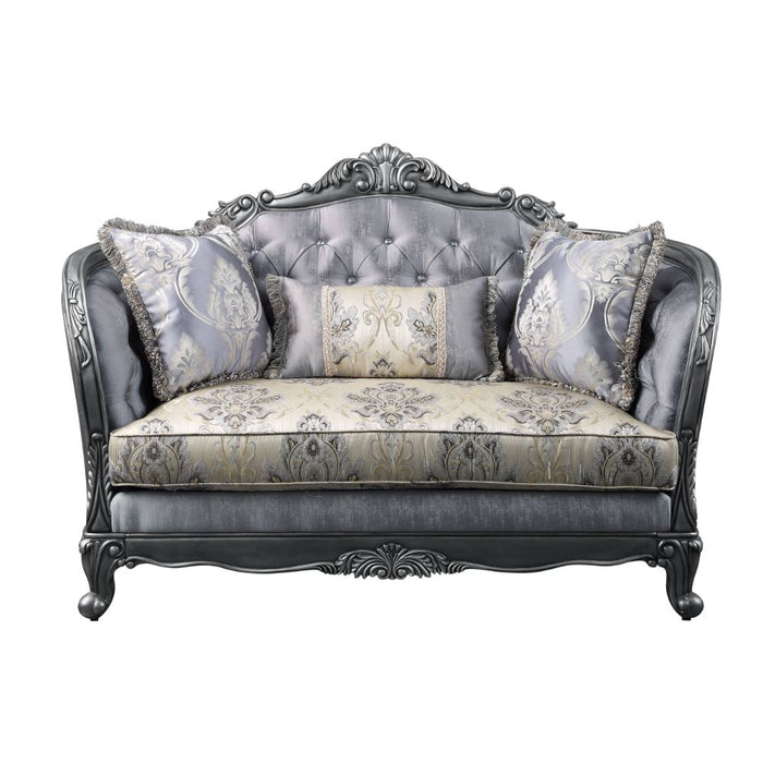 Ariadne Platinum Solid Wood Living Room Set