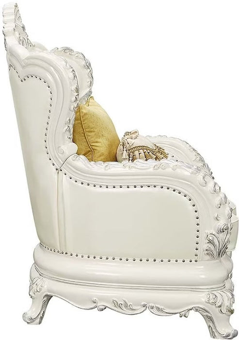 Adara Antique White Finish Living Room Set