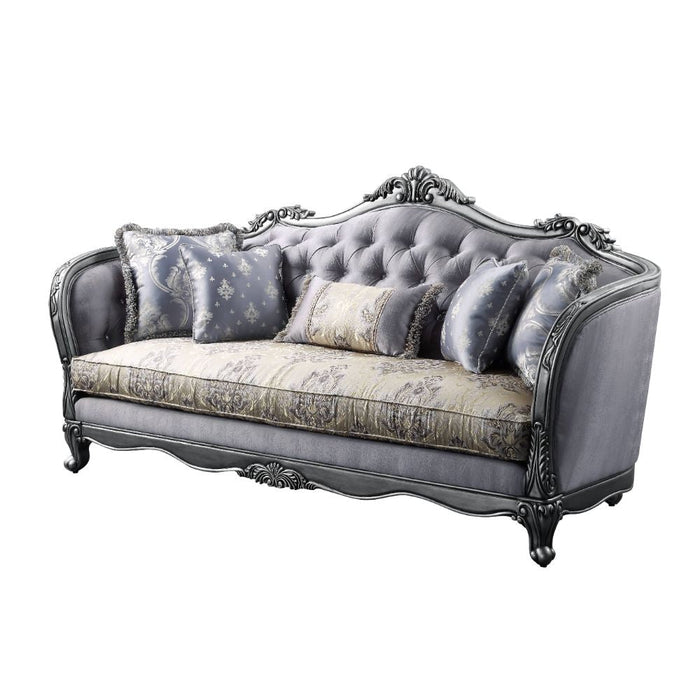 Ariadne Platinum Solid Wood Living Room Set
