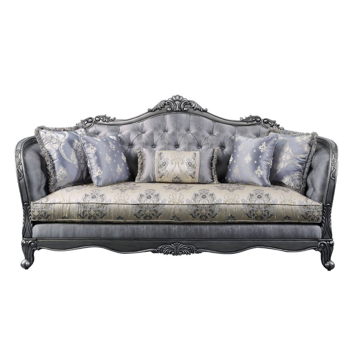 Ariadne Platinum Solid Wood Living Room Set