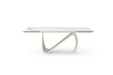 9087 Table White With 1218 Swivel Blue Chair Set - Gate Furniture