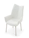 9087 Table White With 1218 Swivel White Chair Set - Gate Furniture