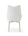 9087 Table White With 1218 Swivel White Chair Set - Gate Furniture