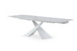 9113 Dining Table With 1218 Swivel Grey Chairs Set - Gate Furniture