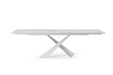 9113 Dining Table With 1218 Swivel Grey Chairs Set - Gate Furniture