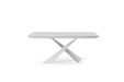 9113 Dining Table With 1218 Swivel Grey Chairs Set - Gate Furniture