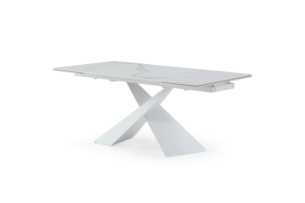 9113 Dining Table With 1218 Swivel Grey Chairs Set - Gate Furniture