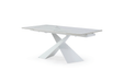9113 Dining Table With 1218 Swivel Grey Chairs Set - Gate Furniture