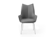 9437 Dining Table With 1218 Swivel Dark Grey Chair Set - Gate Furniture