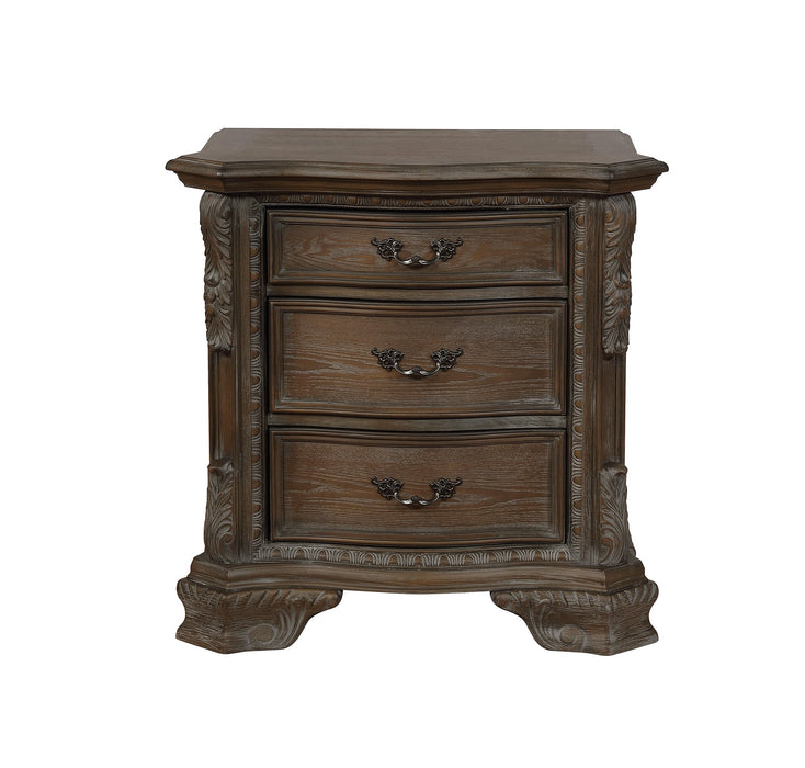 Sheffield Antique Gray Upholstered Sleigh Bedroom Set