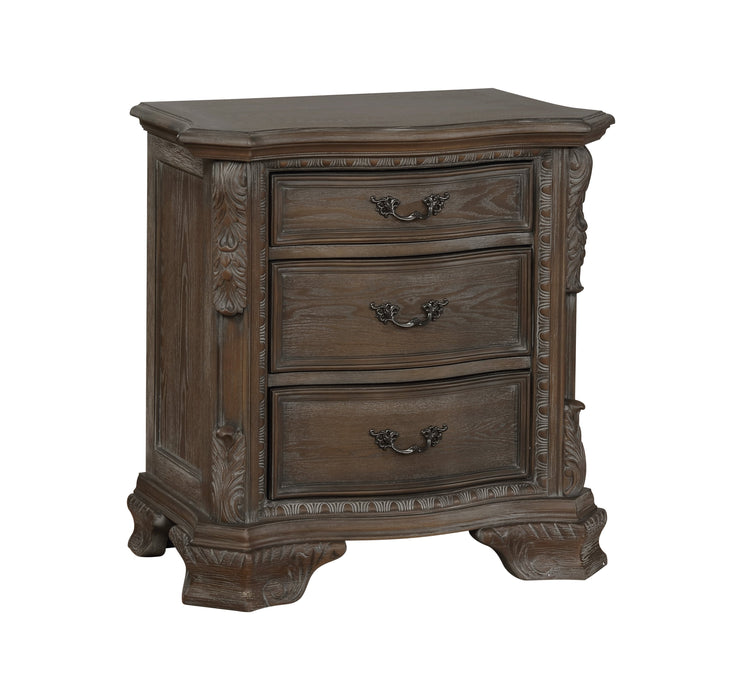 Sheffield Antique Gray Upholstered Sleigh Bedroom Set
