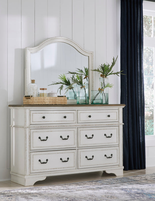 Brollyn Chipped White Upholstered Panel Bedroom Set