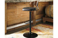 Bellatier Brown/Black Adjustable Height Bar Stool - Gate Furniture