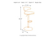 Bellatier Brown/Black Adjustable Height Bar Stool - Gate Furniture