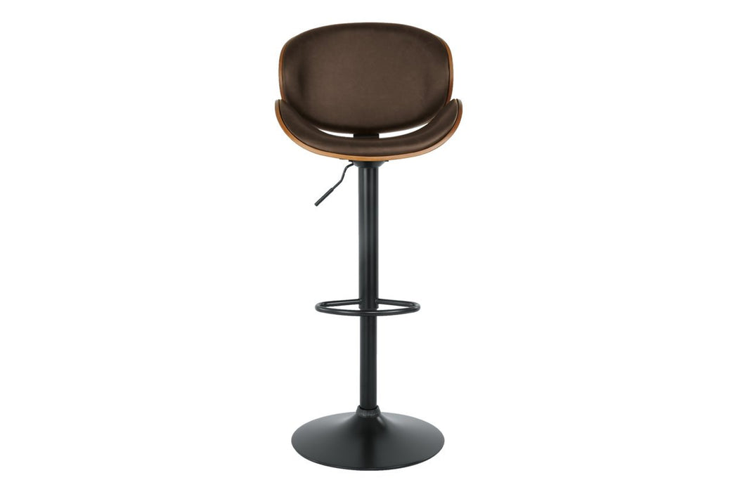Bellatier Brown Adjustable Height Bar Stool - Gate Furniture
