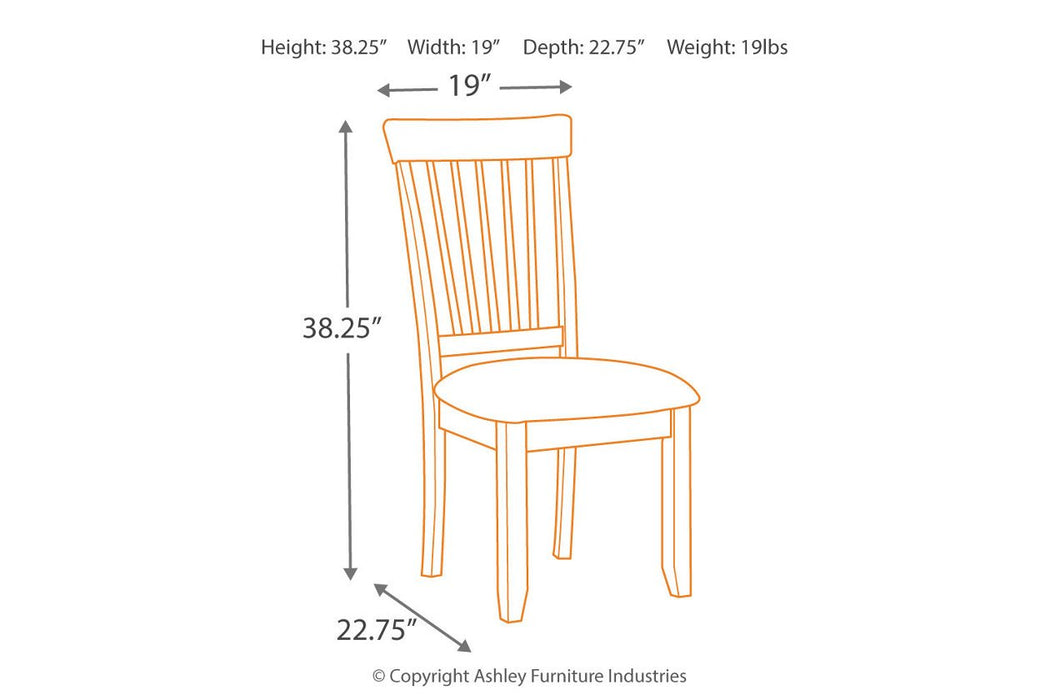 Berringer Rustic Brown Dining Chair (Set of 2) - Gate Furniture