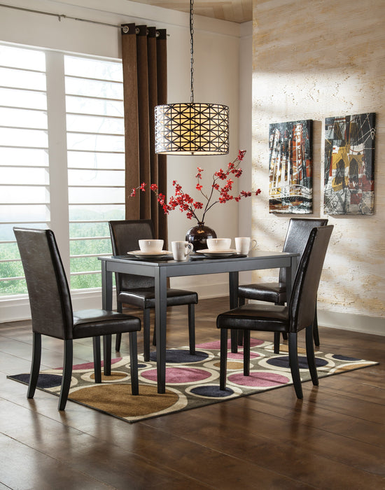 Kimonte Dark Brown 5-Piece Rectangular Dining Set
