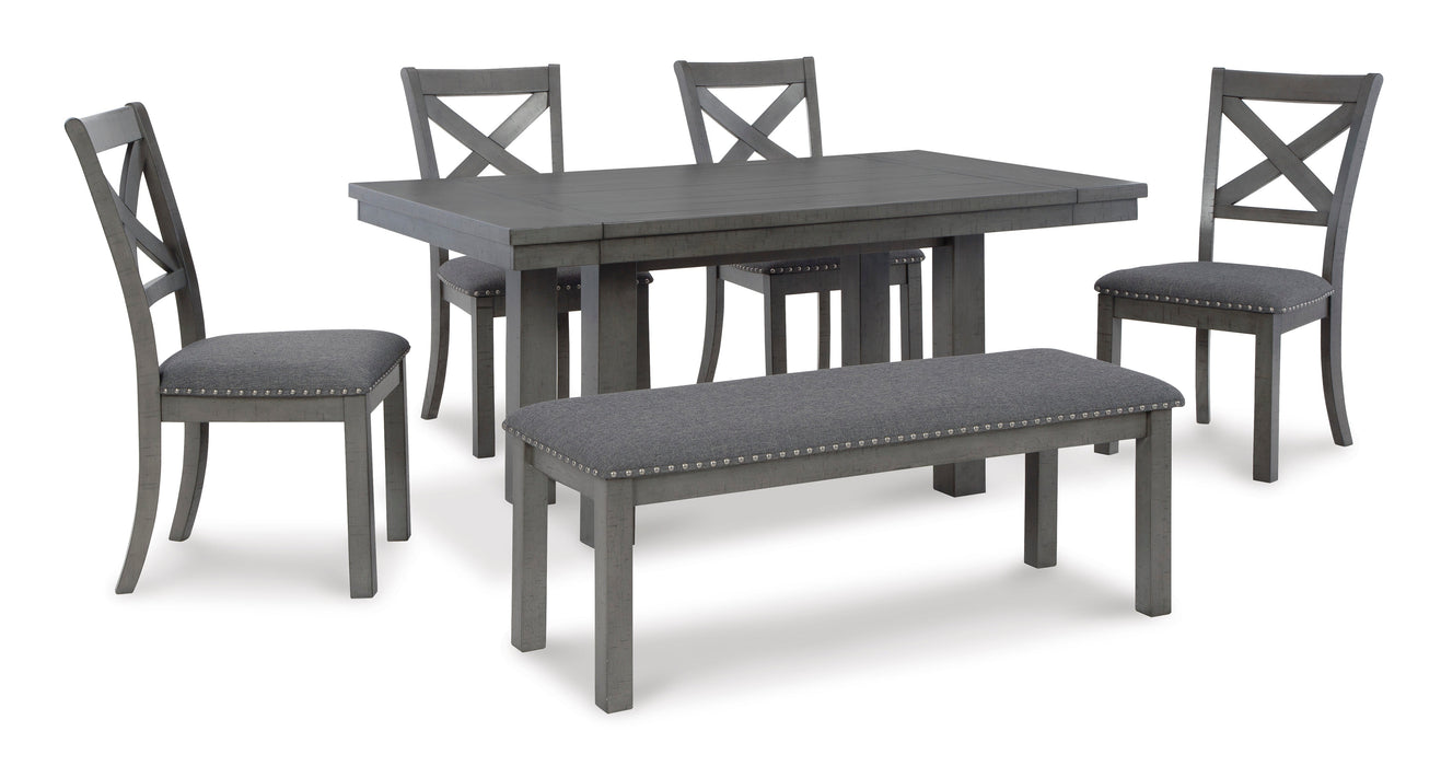 Myshanna Gray Extendable Dining Set