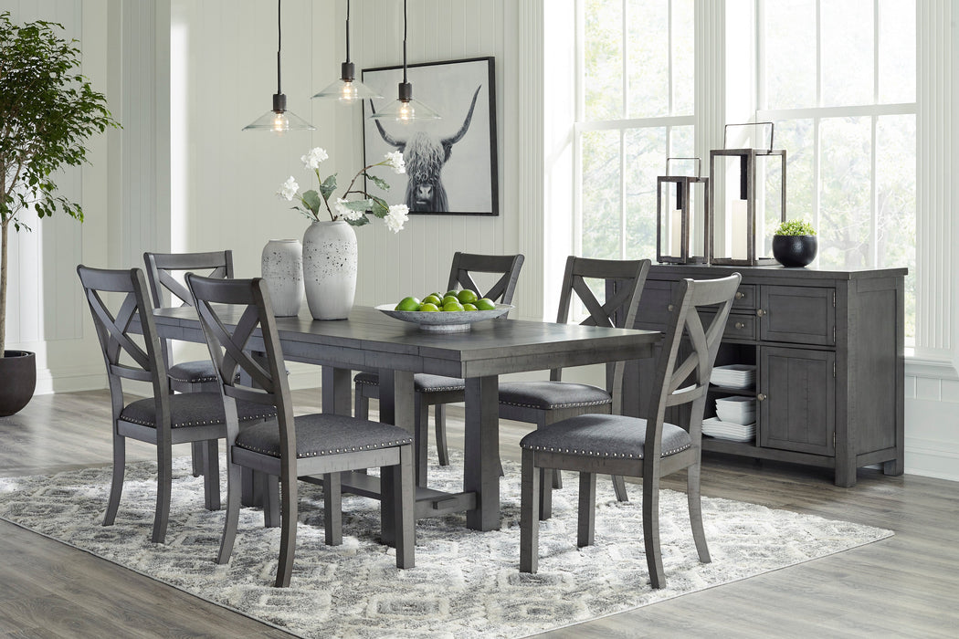 Myshanna Gray Extendable Dining Set