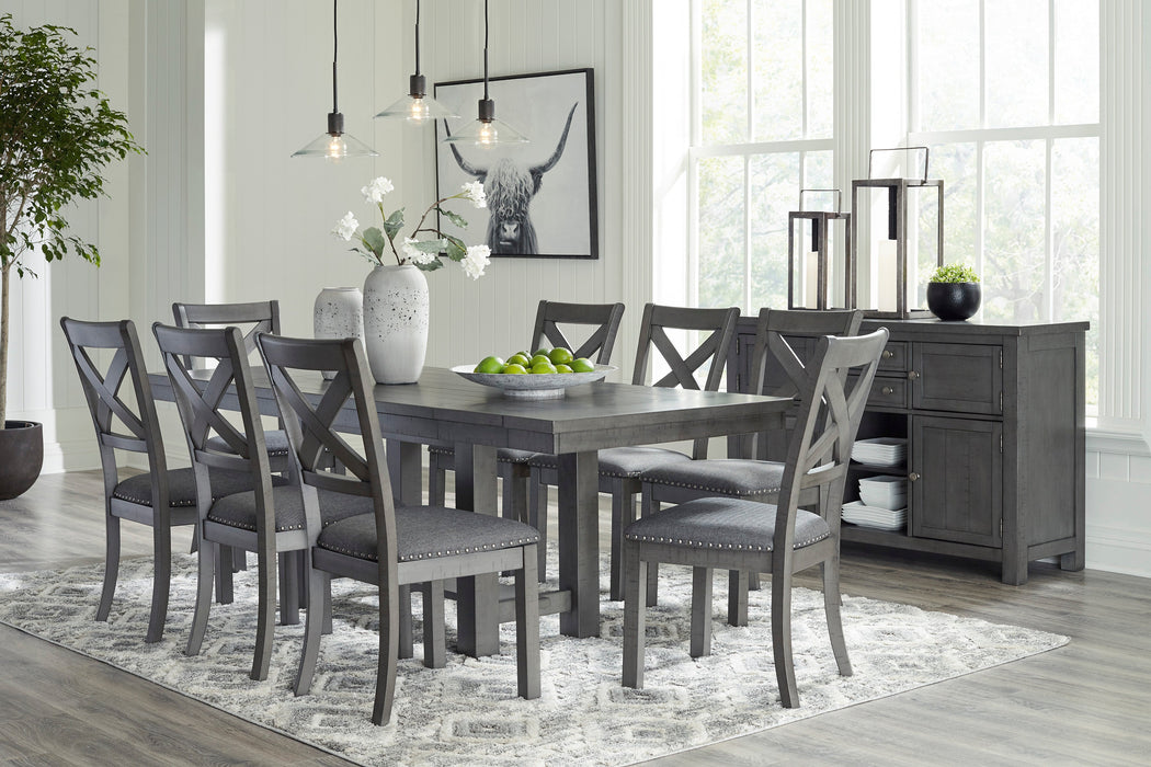 Myshanna Gray Extendable Dining Set