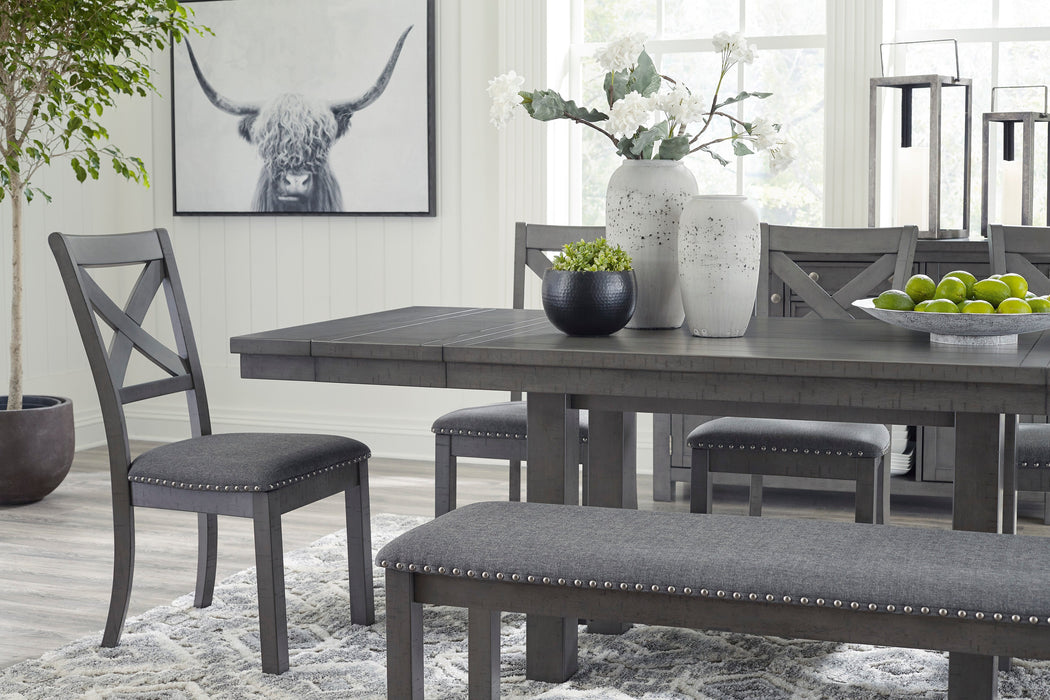 Myshanna Gray Extendable Dining Set