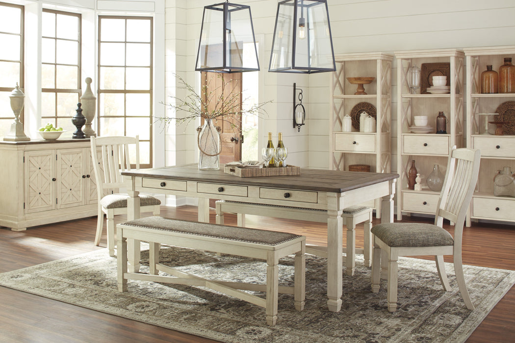 Bolanburg Antique White-Oak Dining Room Set - Gate Furniture