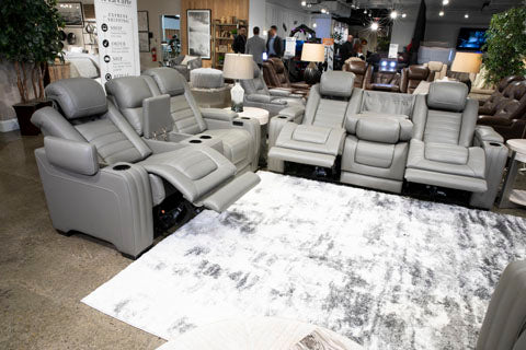 Backtrack Gray Power Recliner Set