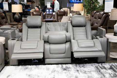 Backtrack Gray Power Recliner Set