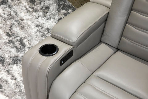 Backtrack Gray Power Recliner Set