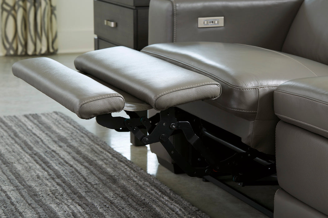 Texline Power Recliner Gray Sectional