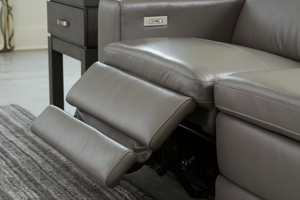 Texline Power Recliner Gray Sectional