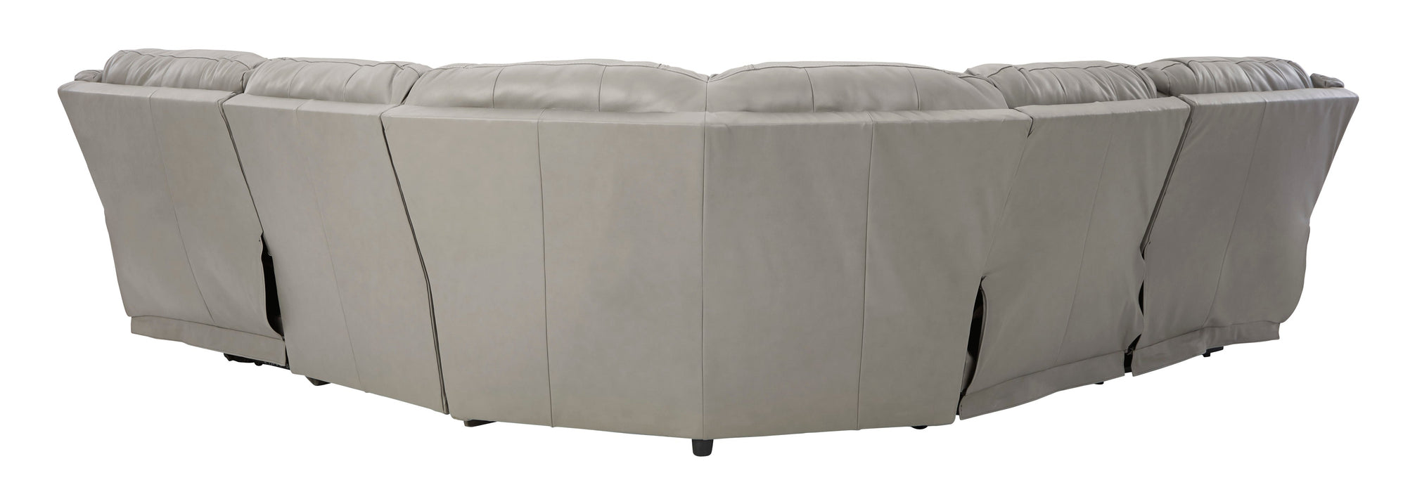 Dunleith Gray Power Recliner 5pc Sectionals