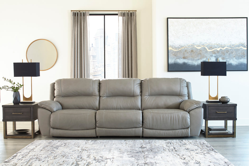 Dunleith Gray Power Recliner Sofa