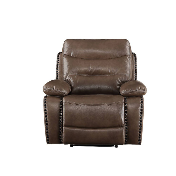 Aashi Brown Leather Reclining Living Room Set