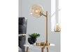Abanson Amber/Gold Finish Desk Lamp - L206022 - Gate Furniture