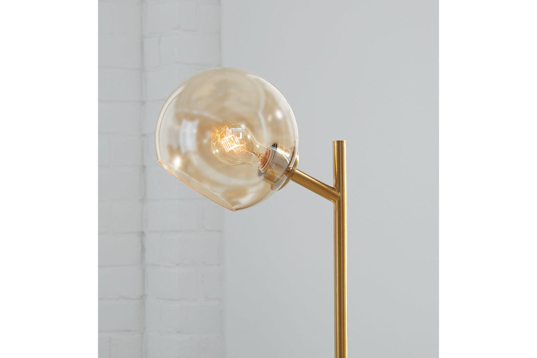 Abanson Amber/Gold Finish Desk Lamp - L206022 - Gate Furniture