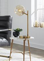 Abanson Amber/Gold Finish Desk Lamp - L206022 - Gate Furniture
