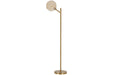 Abanson Amber/Gold Finish Floor Lamp - L206021 - Gate Furniture