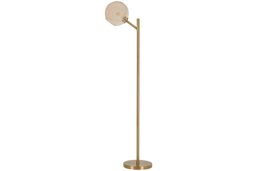 Abanson Amber/Gold Finish Floor Lamp - L206021 - Gate Furniture
