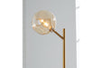 Abanson Amber/Gold Finish Floor Lamp - L206021 - Gate Furniture
